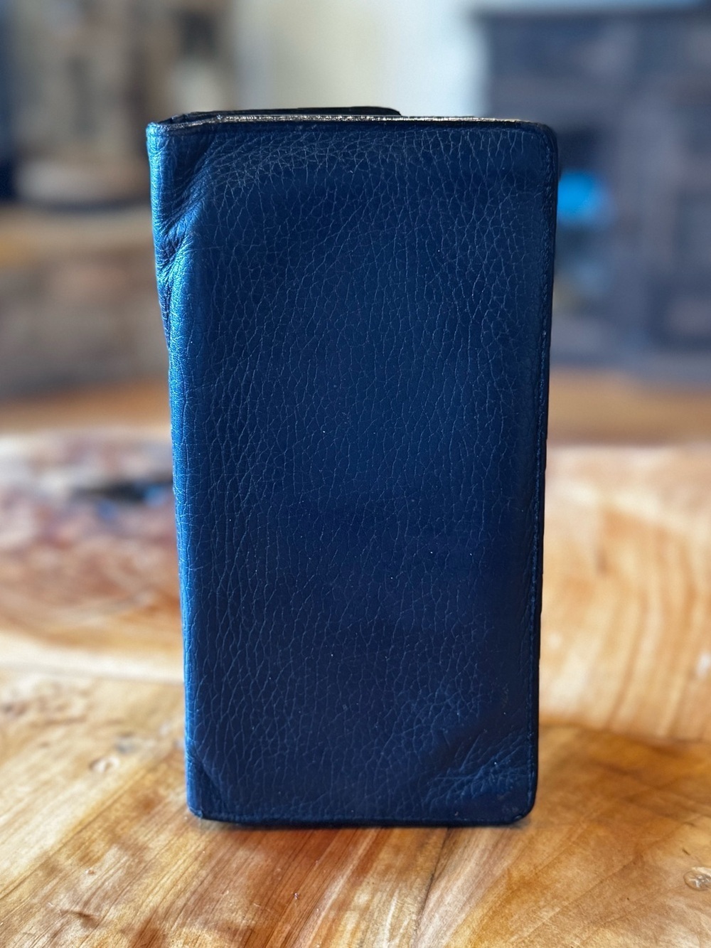 EGA Louis Vuitton Porte feiulle Brazza Taurillon Leather Long Wallet 2017 blue